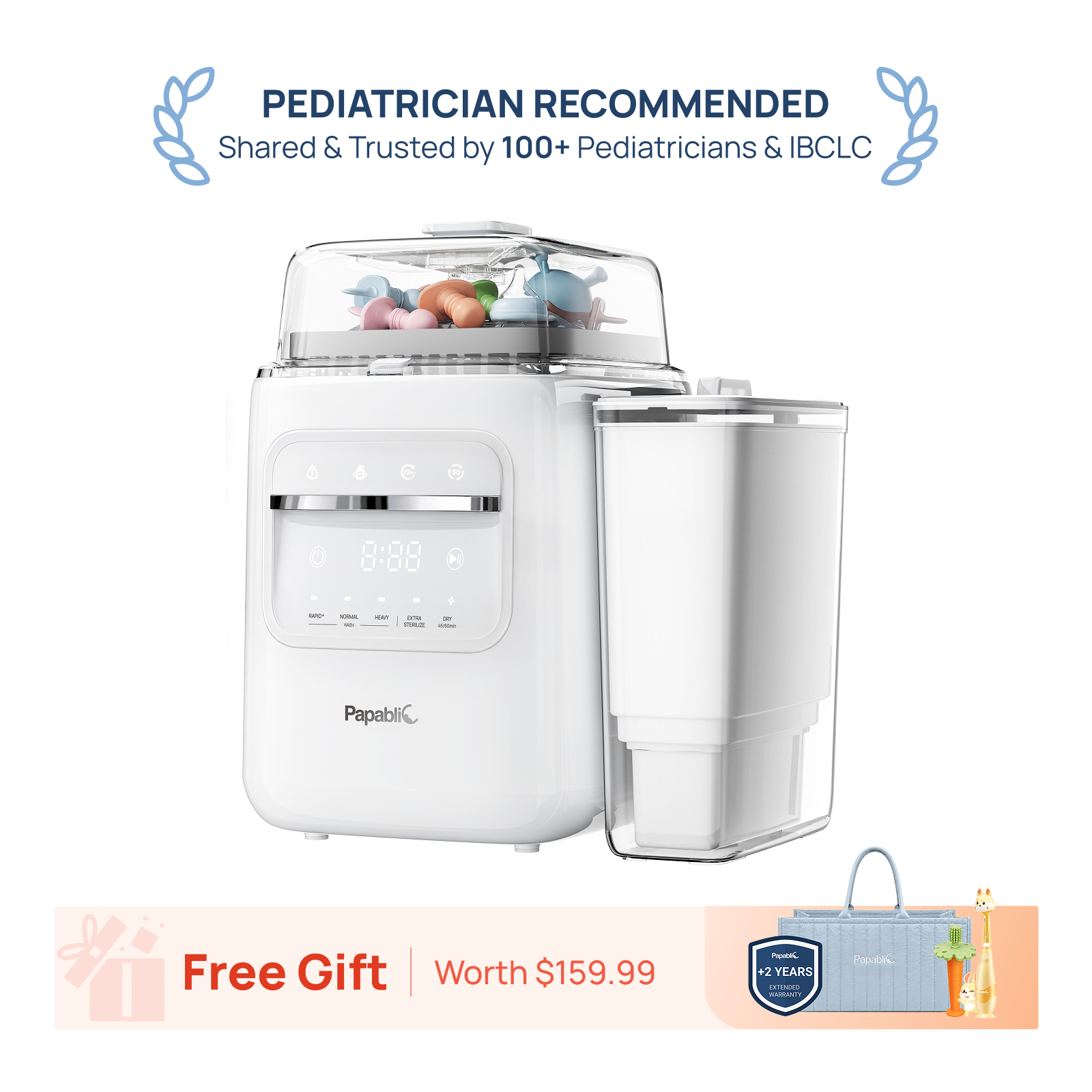 SafeguardPlus™ Baby Bottle Washer System New
