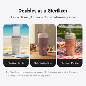 Papablic Portable Bottle Warmer & Sterilizer Pro