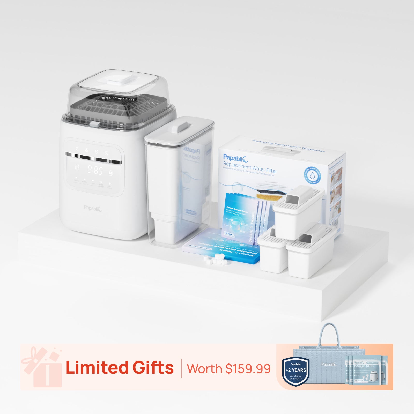 Papablic SafeguardPlus Bottle Washer+3-Month Maintenance Kit