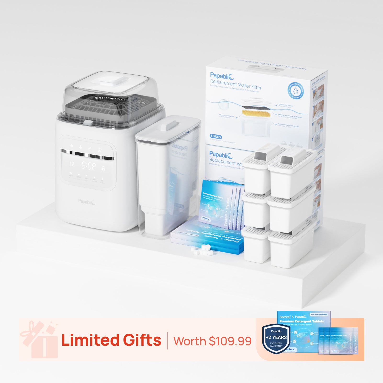 Papablic SafeguardPlus Bottle Washer+6-Month Maintenance Kit