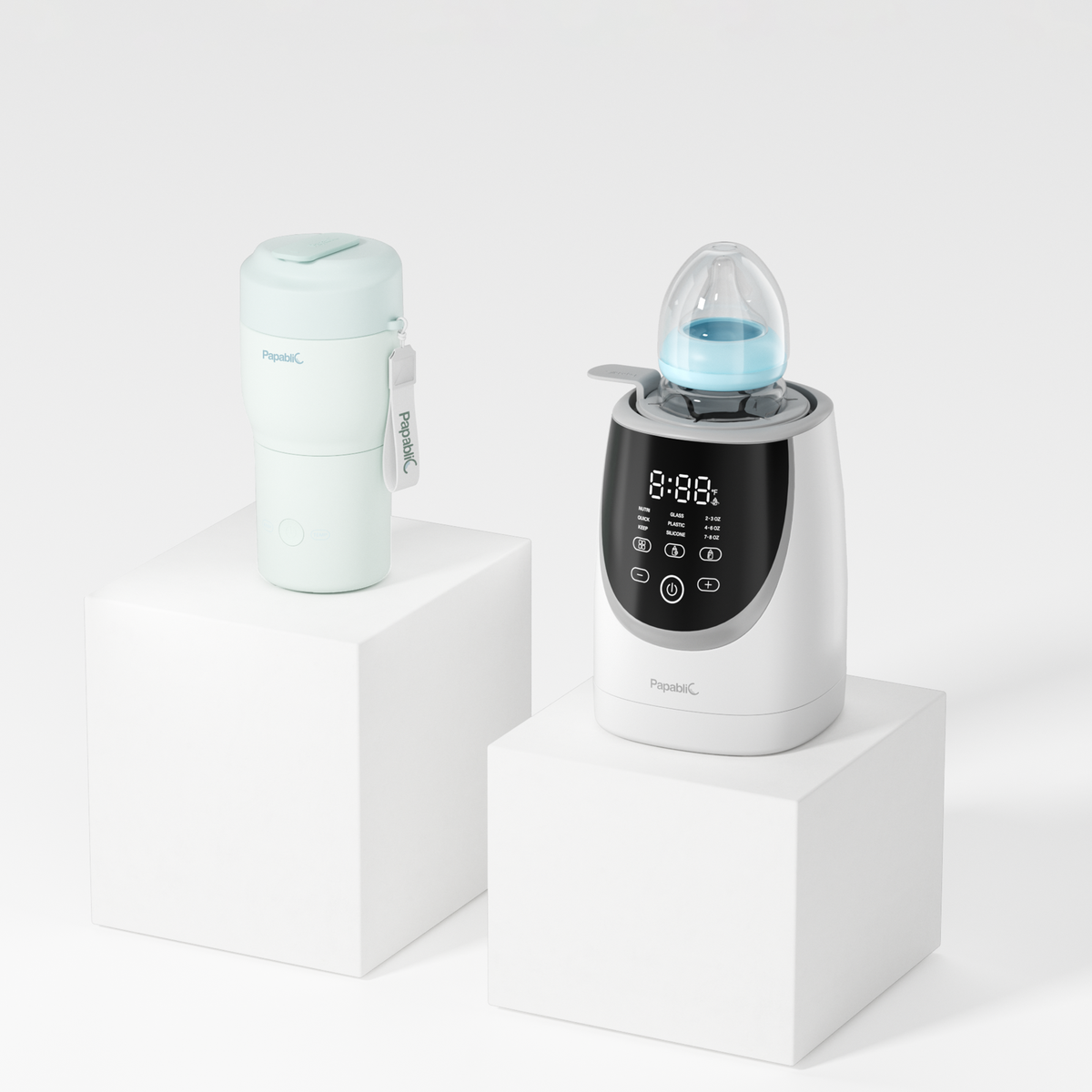 Portable Bottle Warmer Set & NutriWarm™ Swirlable Bottle Warmer