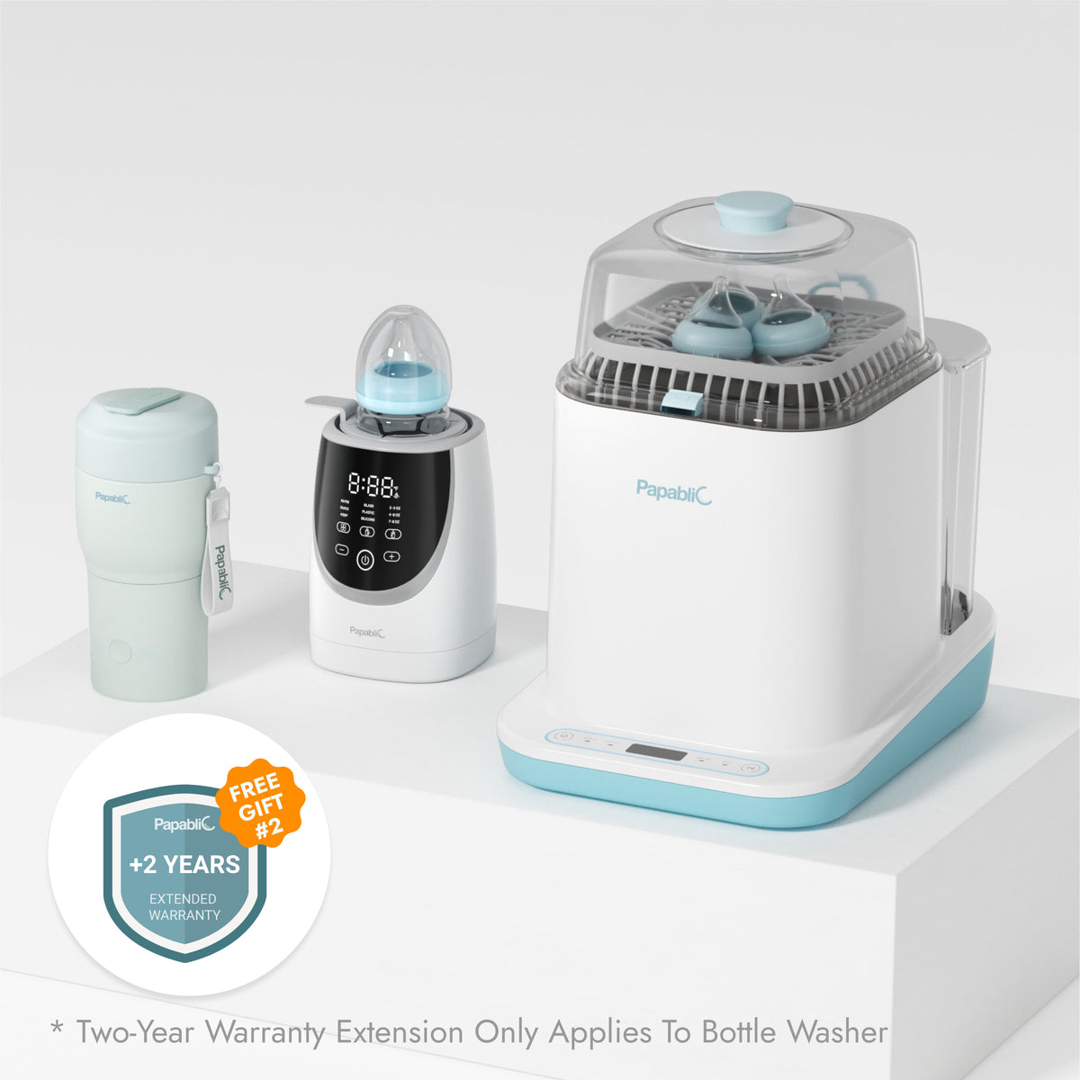 Baby Bottle Washer & Portable Bottle Warmer & NutriWarm™ Swirlable Bottle Warmer Set