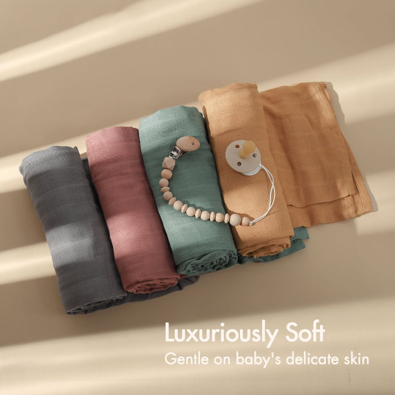 Baby Swaddle Blanket [4 Pack/Solid] - Papablic