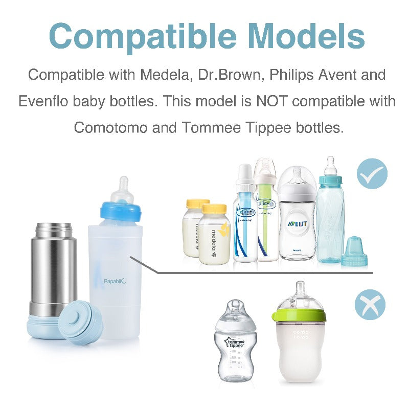 Tommee Tippee Portable Travel Baby Bottle and Food Warmer, Ideal for  Travel, Thermal Insulation, Stainless Steel Flask with Leak-Proof Lid, BPA  Free